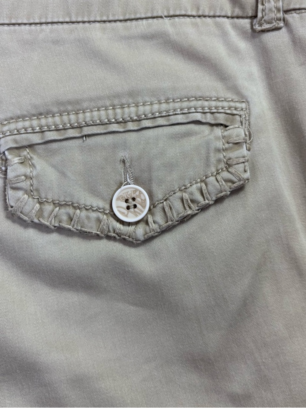 BKE Serena Curvy Fit Khaki Wide Leg Pants 31 Mid Rise Y2K Utility Casual Stretch - Picture 9 of 14